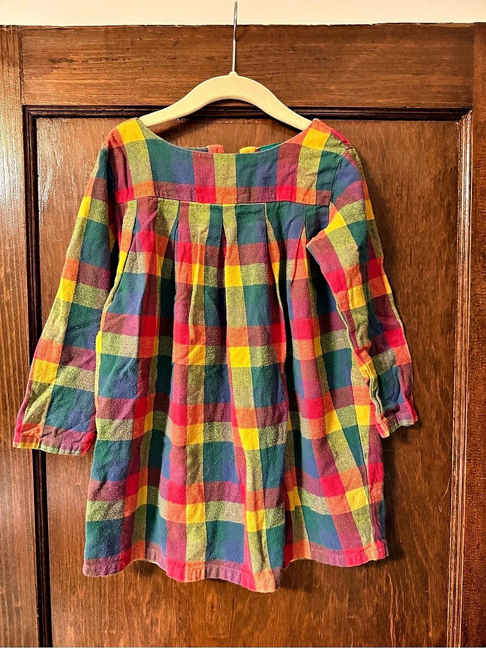 Little Green Radicals Girls Plaid Dress Size 5-6Y